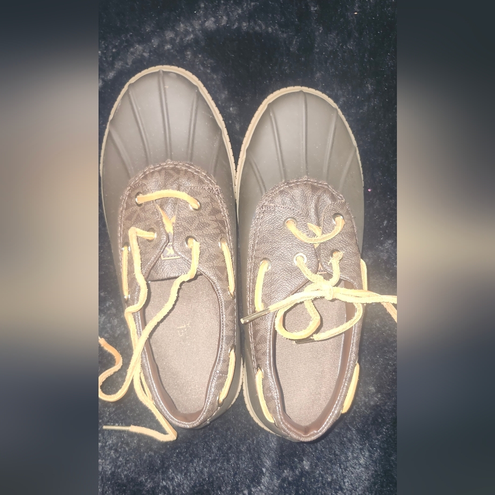 MICHAEL Michael Kors Brown Boots with Yellow Laces